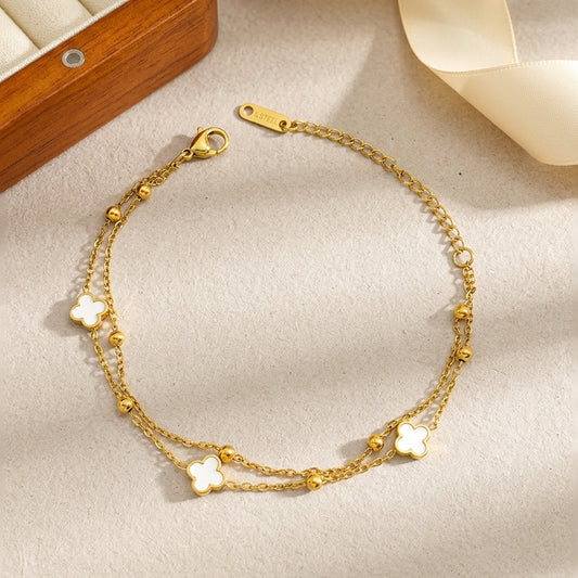 Double-Layer Clover Bracelet