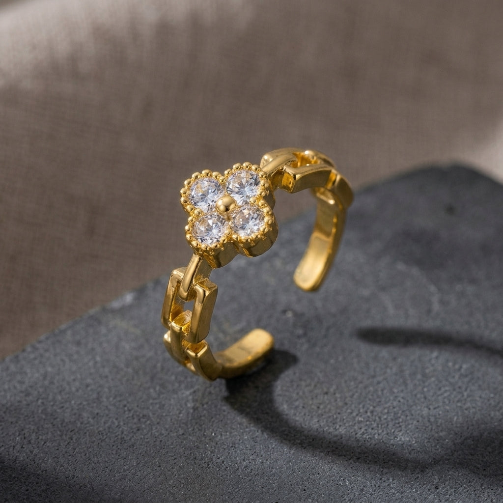 Clover Adjustable Ring