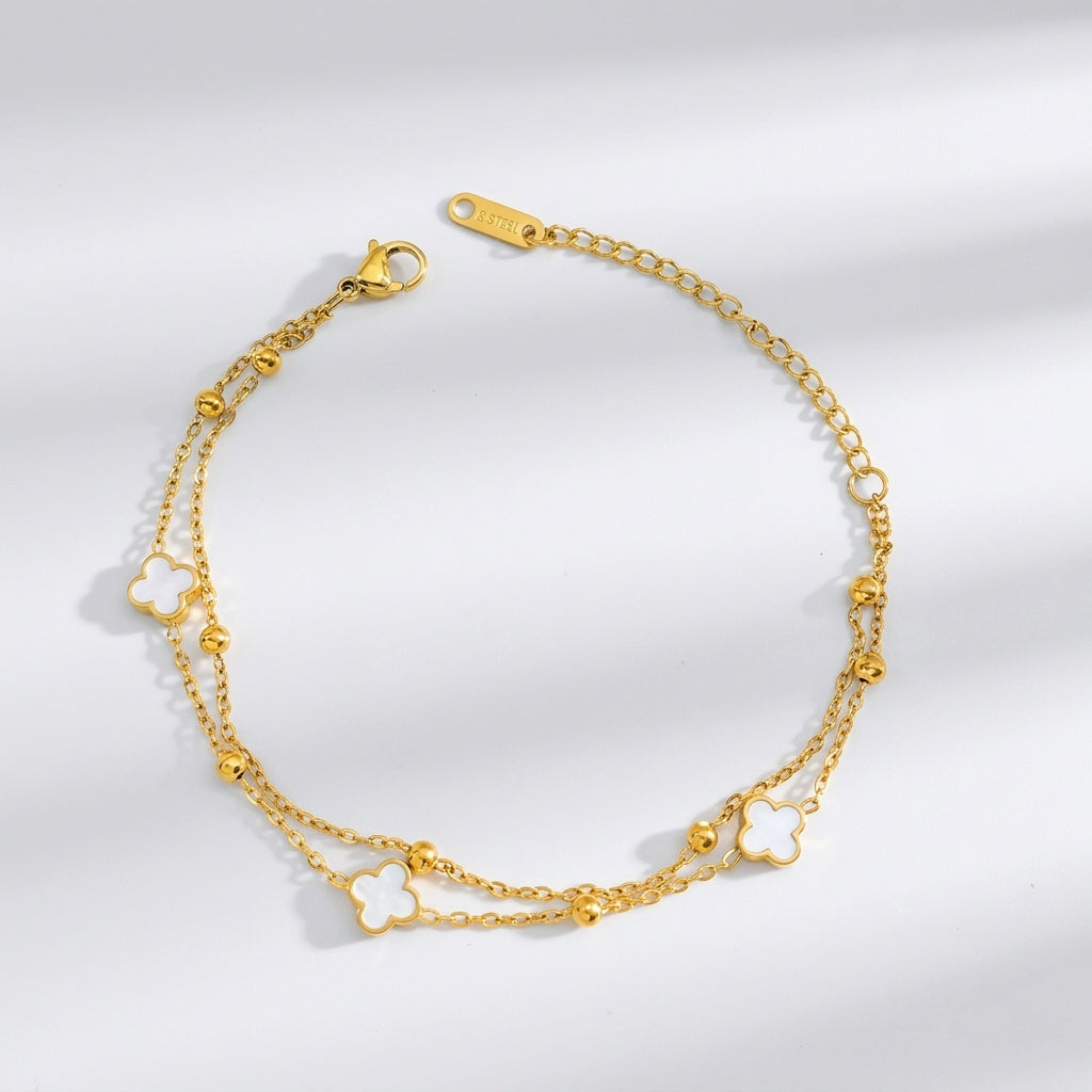 Double-Layer Clover Bracelet