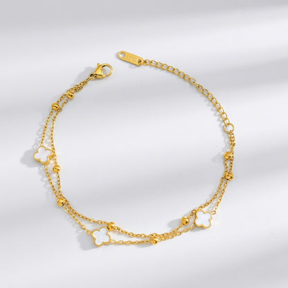 Double-Layer Clover Bracelet