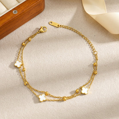 Double-Layer Clover Bracelet
