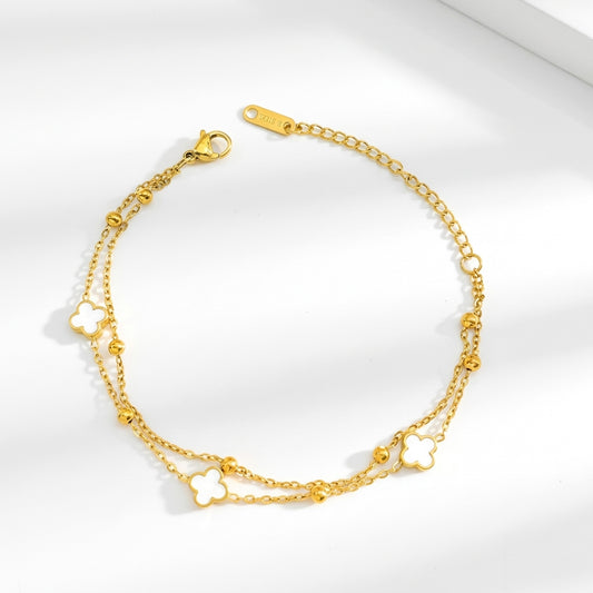 Double-Layer Clover Bracelet