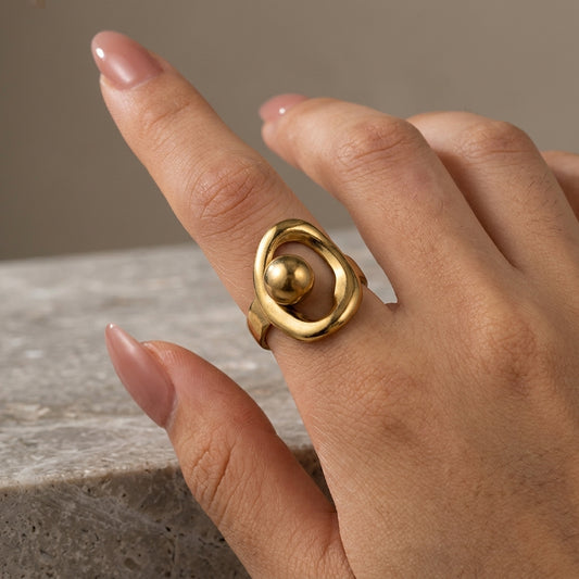 Minimalist Geometric Statement Ring.