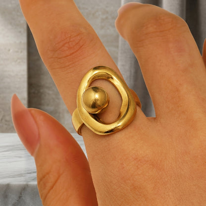 Minimalist Geometric Statement Ring.