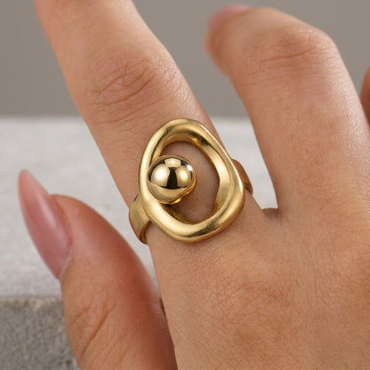 Minimalist Geometric Statement Ring.
