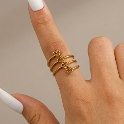 Gold-Plated Spiral Rose Ring