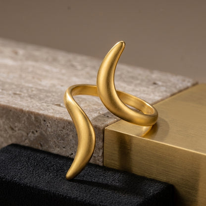 Gold-Plated Adjustable Wrap Ring.