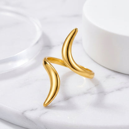 Gold-Plated Adjustable Wrap Ring.