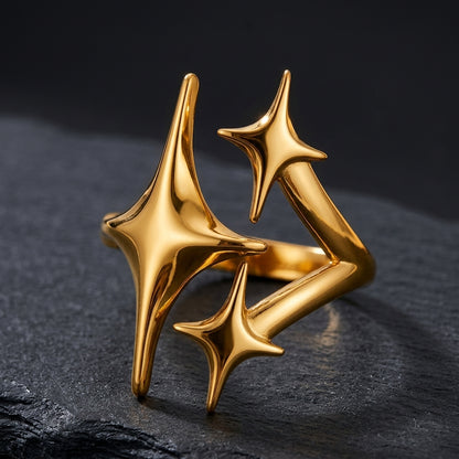 North Star Adjustable Gold Statement Ring.