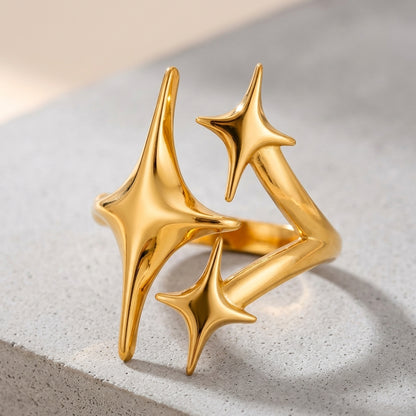 North Star Adjustable Gold Statement Ring.