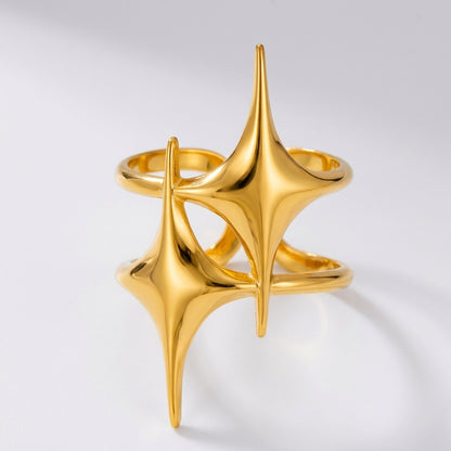 Dual Starburst Statement Ring