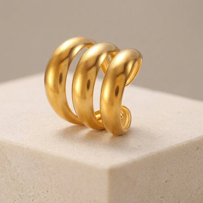 Triple Band Statement Ring.