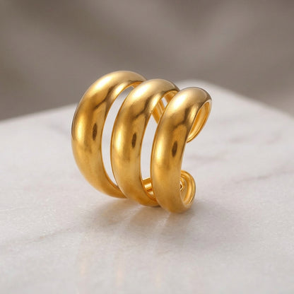 Triple Band Statement Ring.