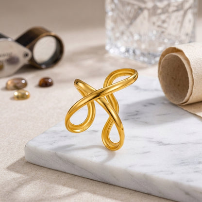 Infinity Cross Adjustable Ring.