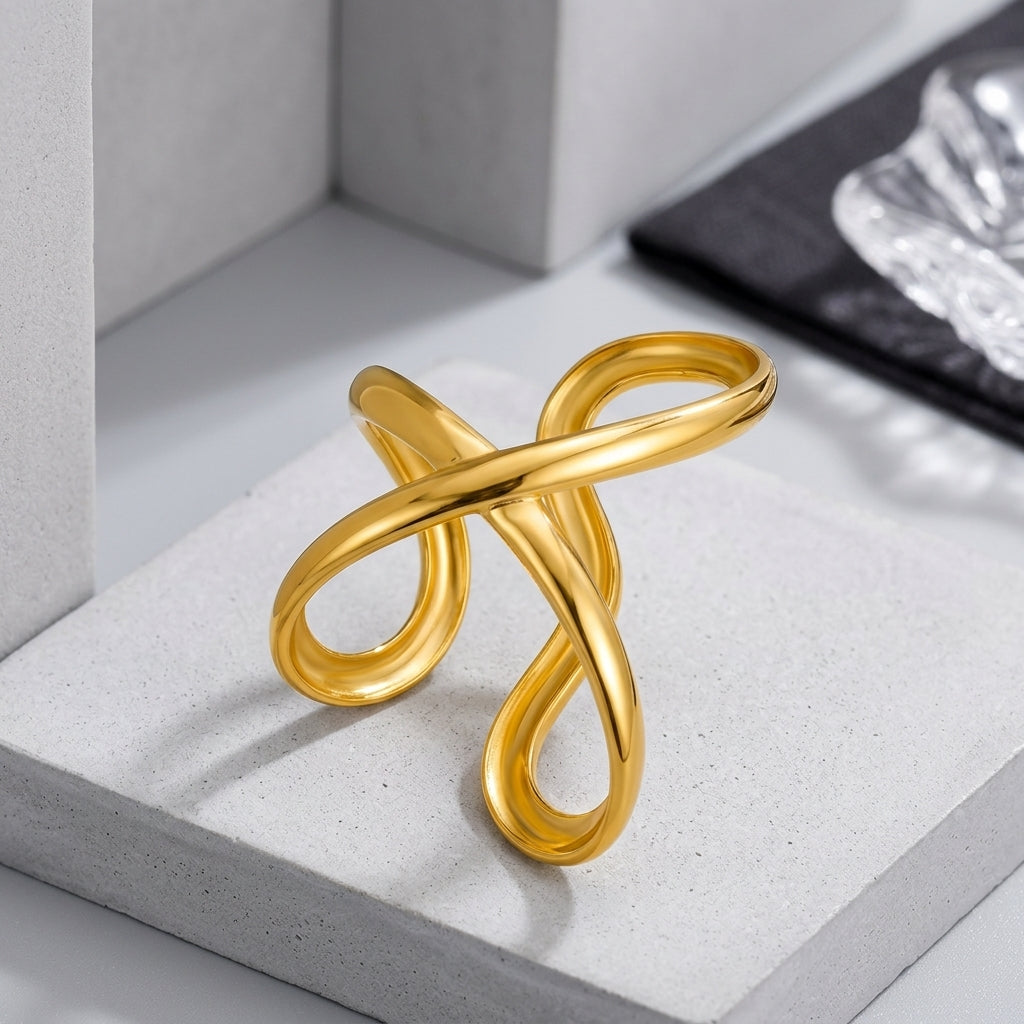 Infinity Cross Adjustable Ring.