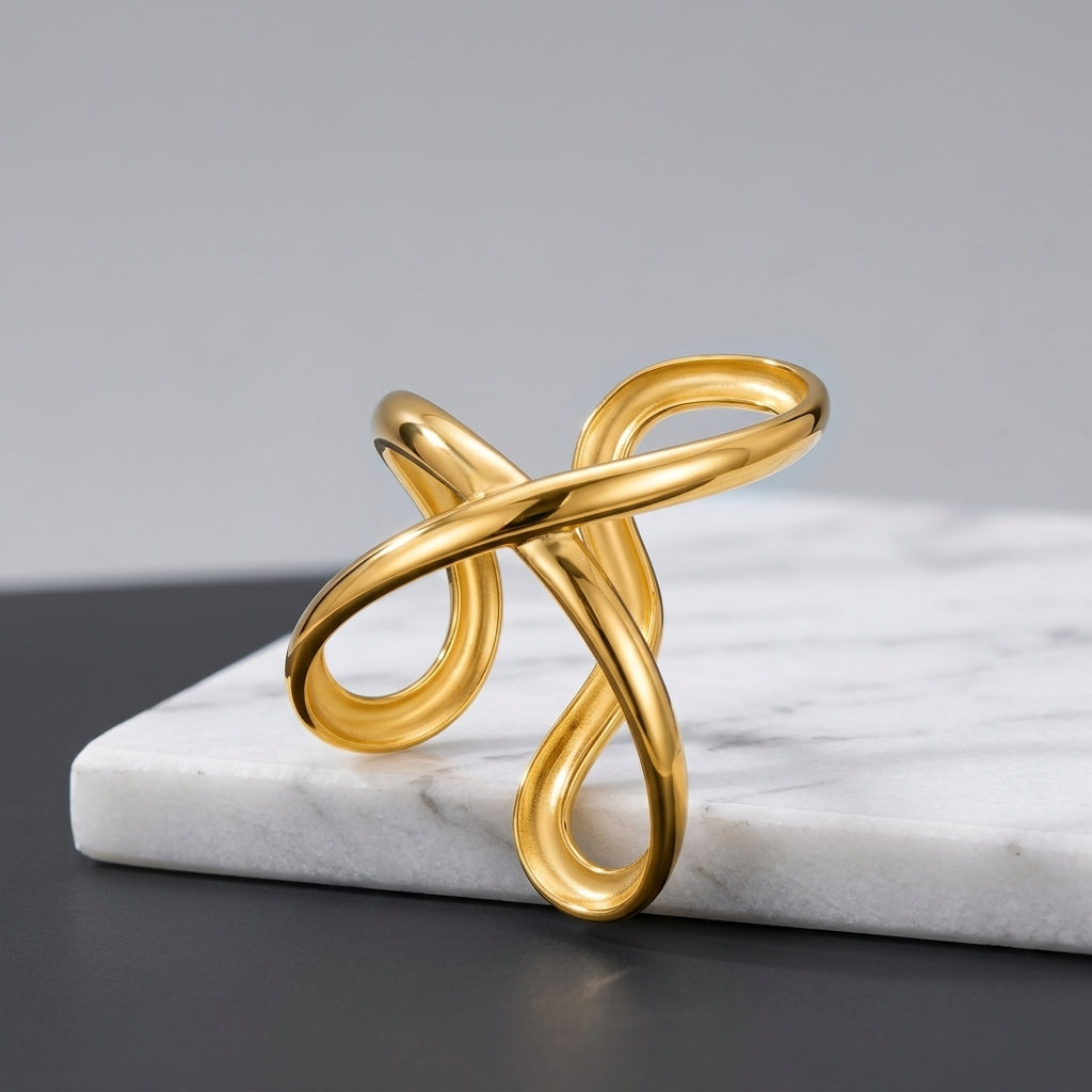 Infinity Cross Adjustable Ring.