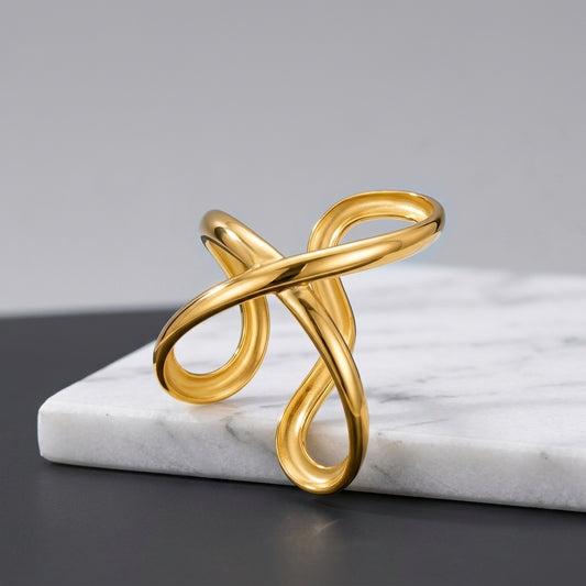 Infinity Cross Adjustable Ring.