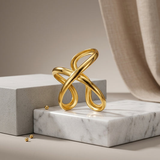 Infinity Cross Adjustable Ring.