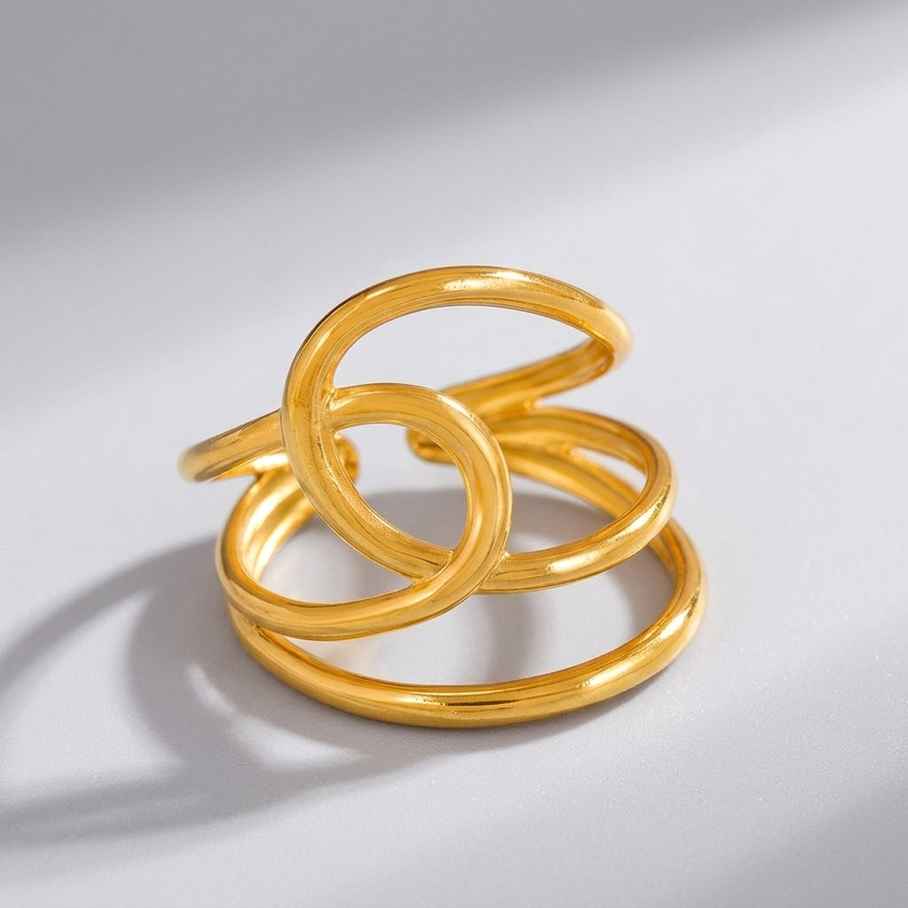Abstract Multi-Layer Wrap Ring.