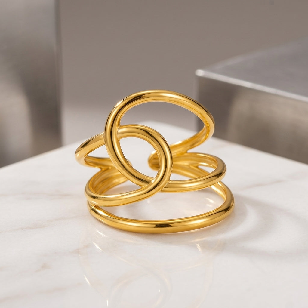 Abstract Multi-Layer Wrap Ring.