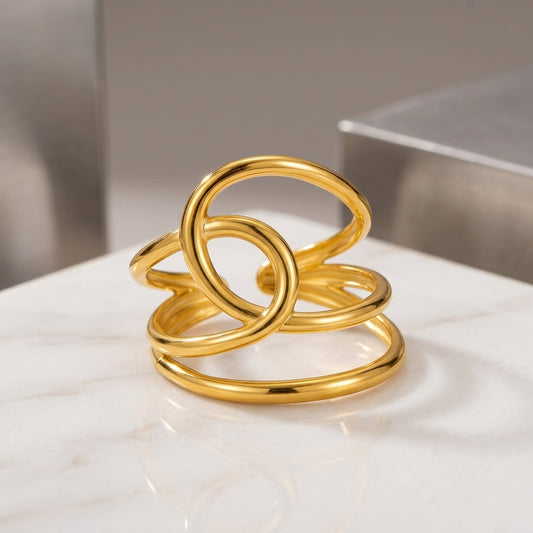 Abstract Multi-Layer Wrap Ring.