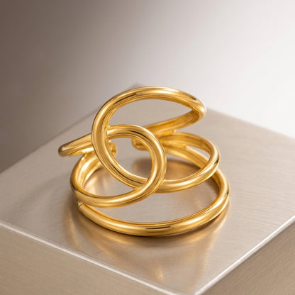 Abstract Multi-Layer Wrap Ring.