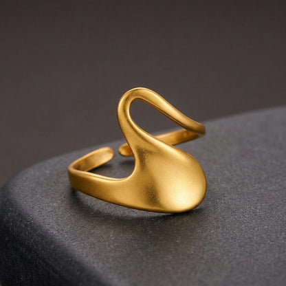 Gold Swan Statement Ring