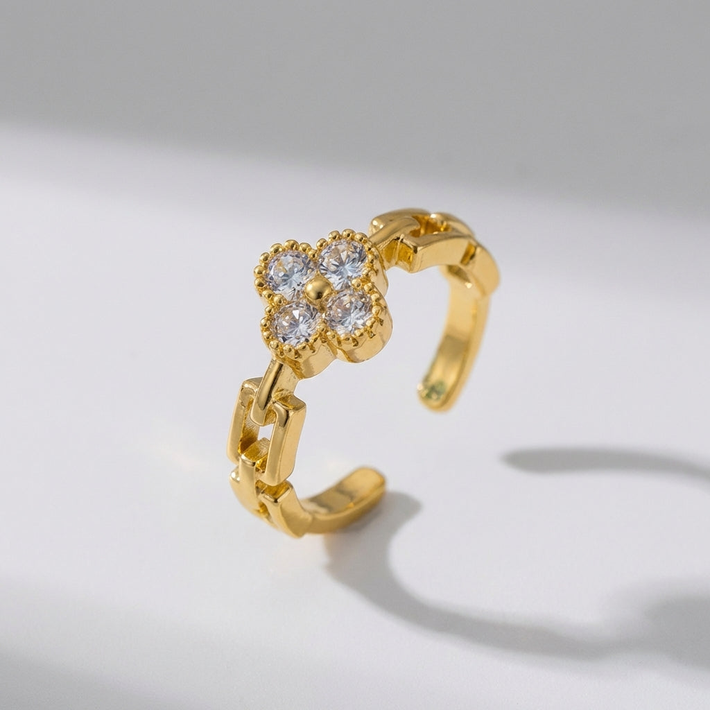 Clover Adjustable Ring