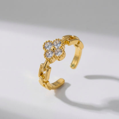 Clover Adjustable Ring