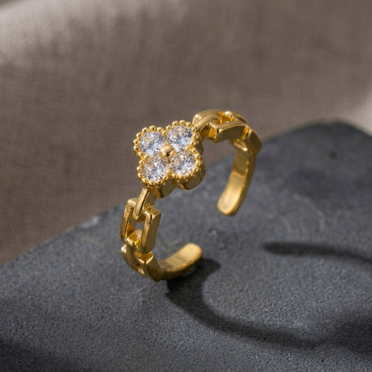 Clover Adjustable Ring