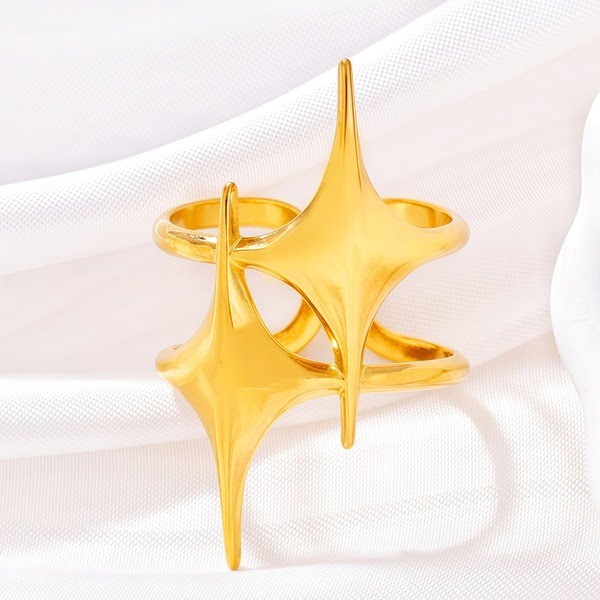 Dual Starburst Statement Ring
