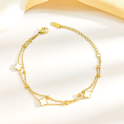 Double-Layer Clover Bracelet