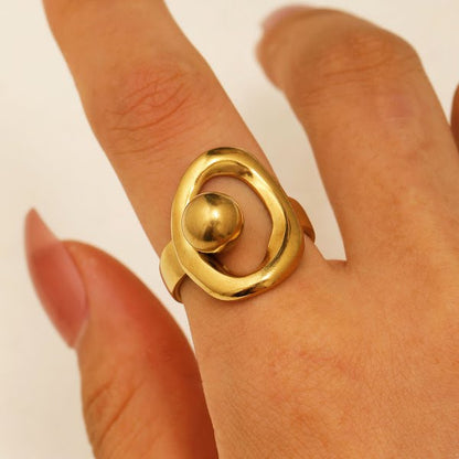 Minimalist Geometric Statement Ring.